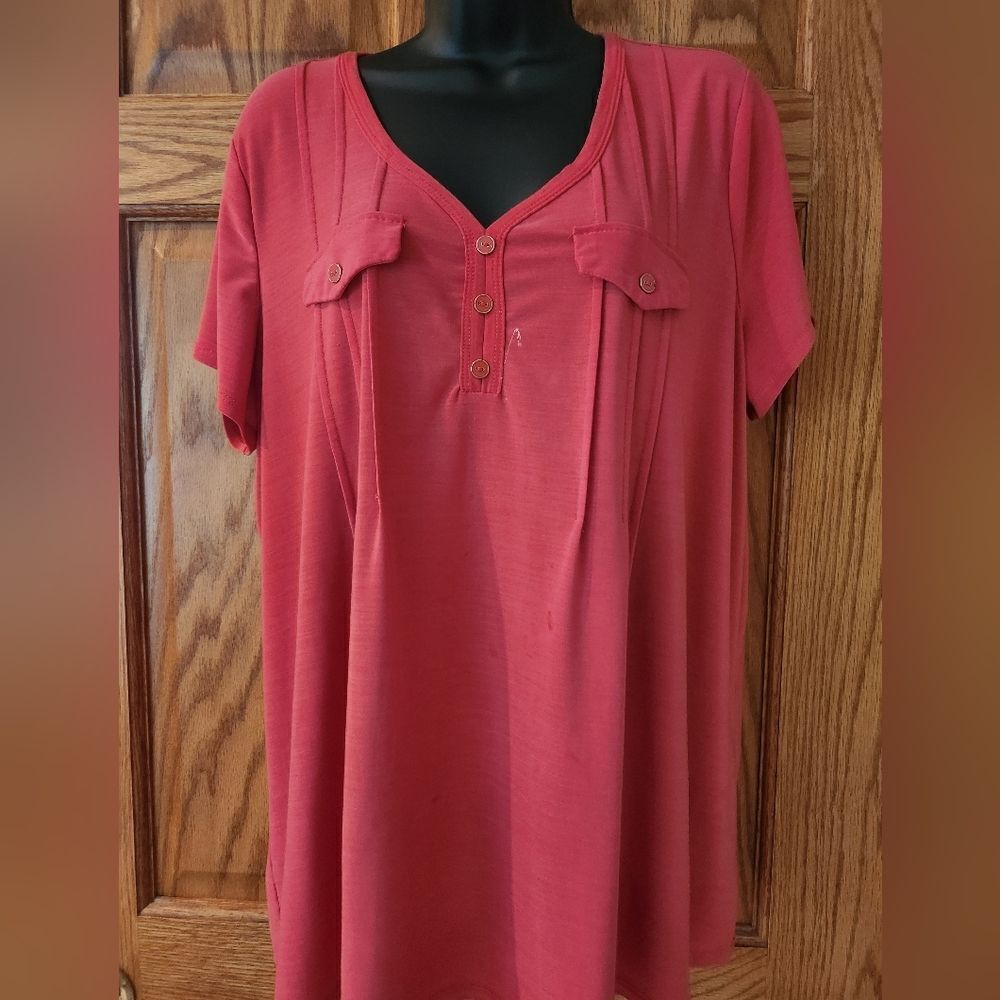 Red Button-Up Dress